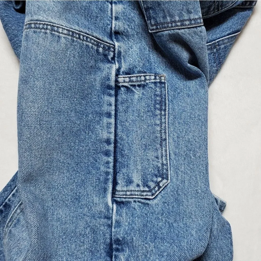 RARE Vintage 1990s AE Dungarees Distressed Button-Fly Baggy Cargo Jeans